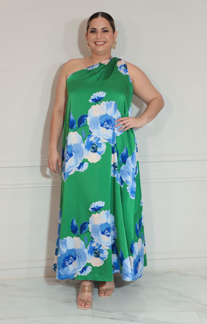 Vestido asimétrico estampado - VESTIDO XL Boutiquemirel 