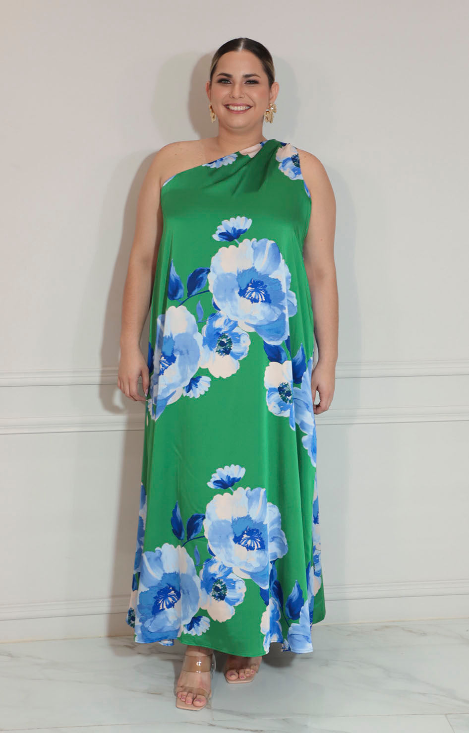 Vestido asimétrico estampado - VESTIDO XL Boutiquemirel 
