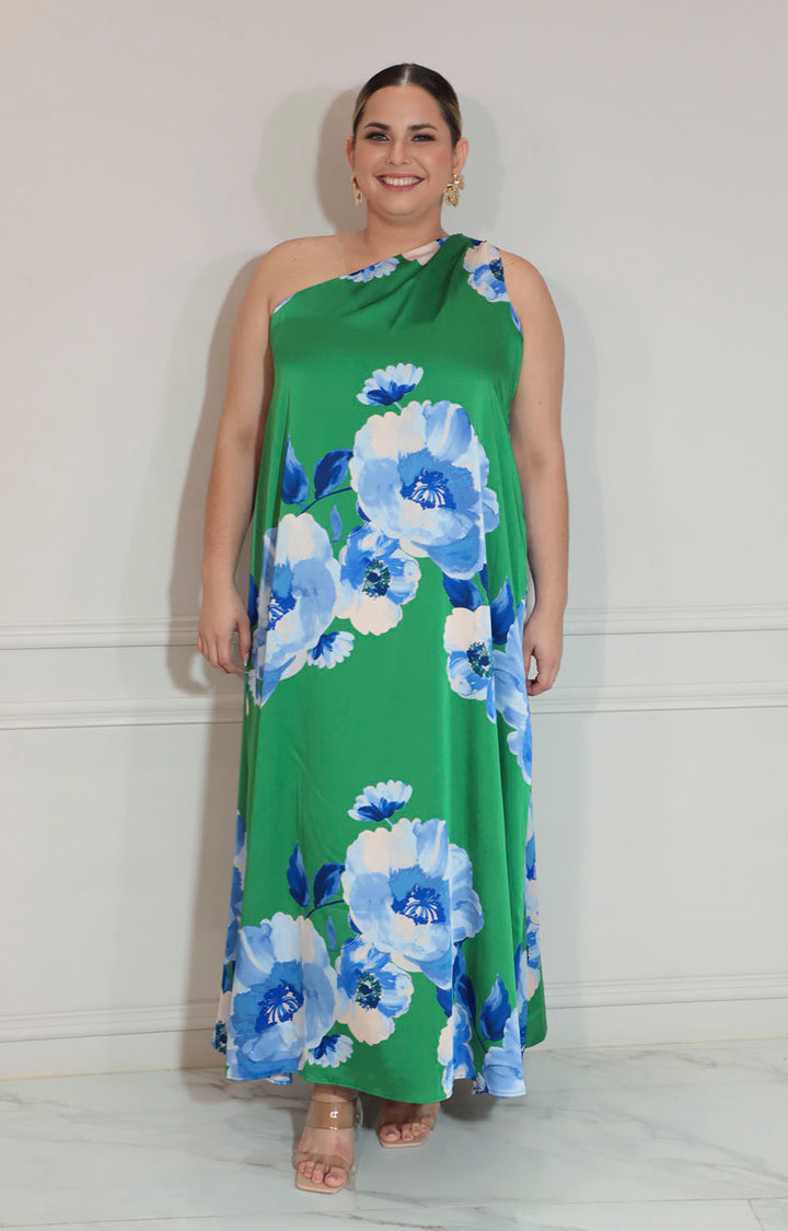 Vestido asimétrico estampado - VESTIDO XL Boutiquemirel 