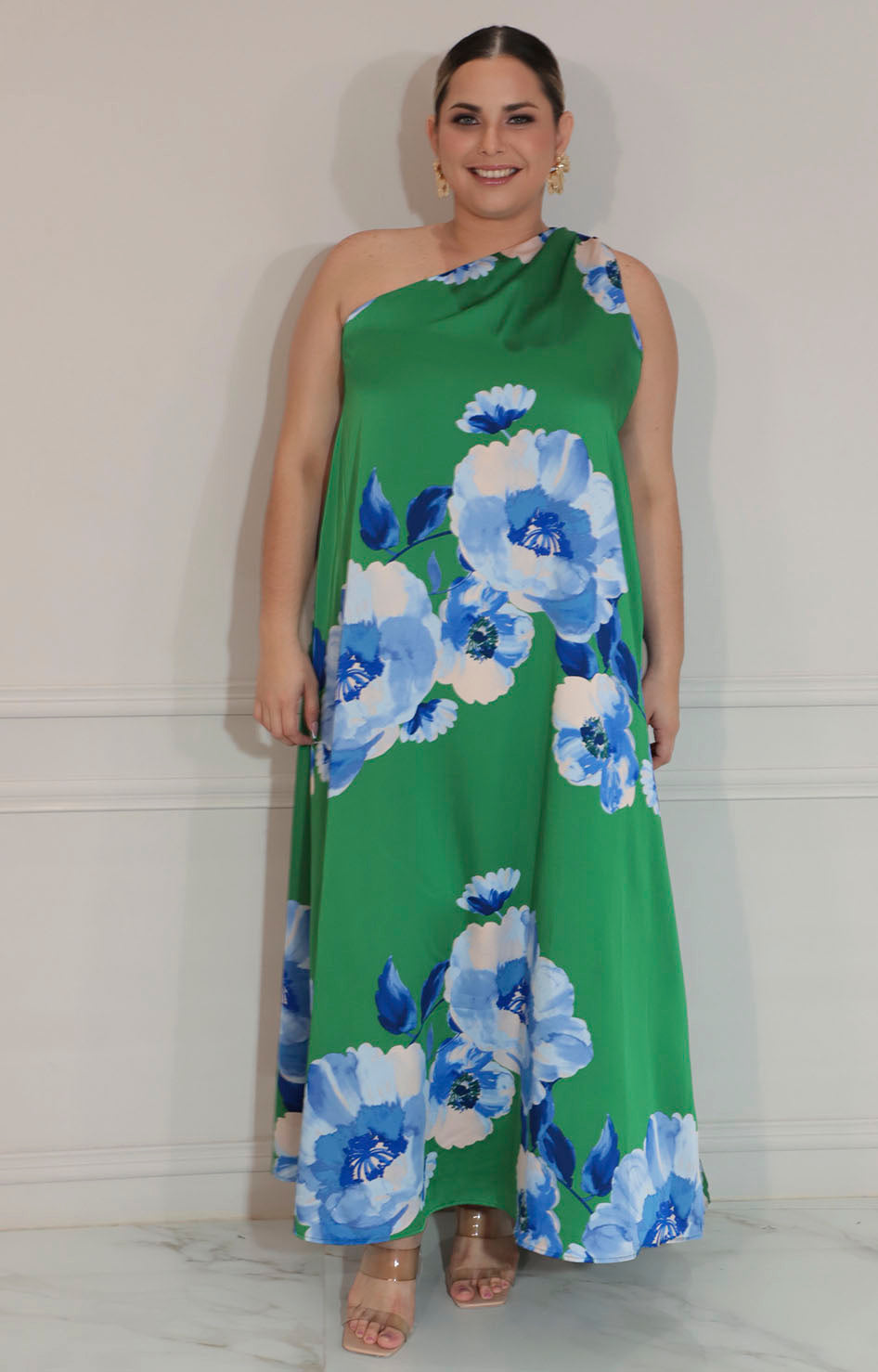 Vestido asimétrico estampado - VESTIDO XL Boutiquemirel 