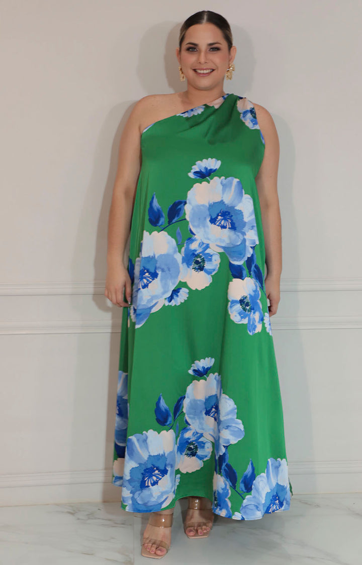 Vestido asimétrico estampado - VESTIDO XL Boutiquemirel 