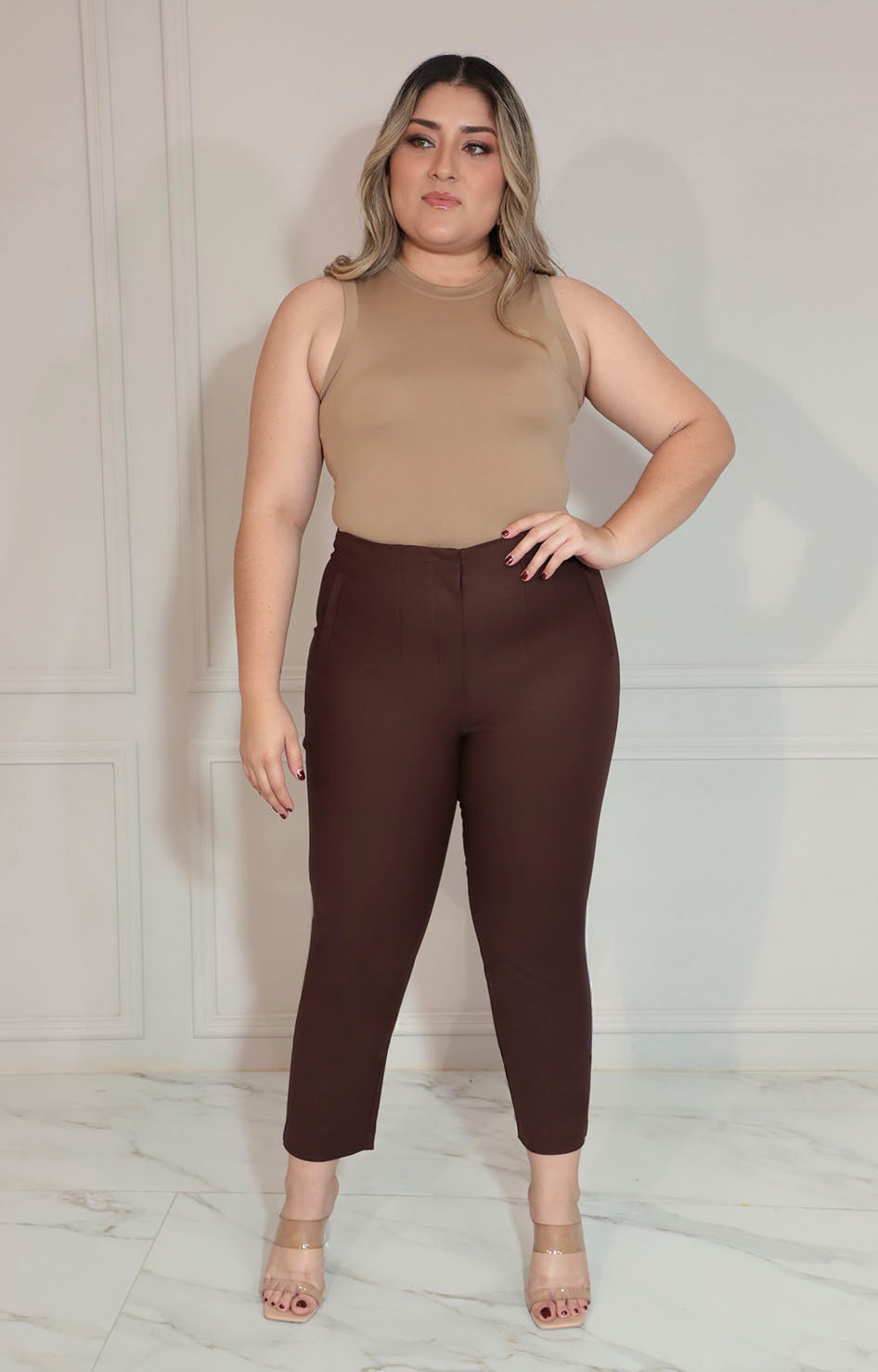 Pantalón café - PANTALON XL Boutiquemirel 