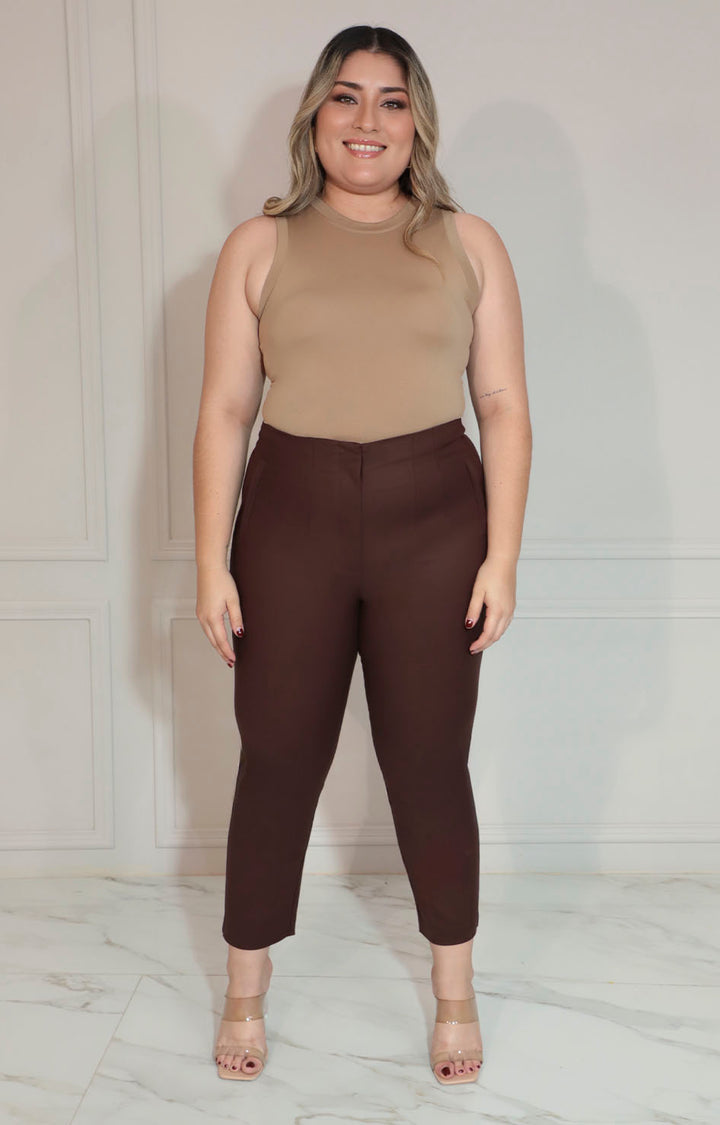 Pantalón café - PANTALON XL Boutiquemirel 