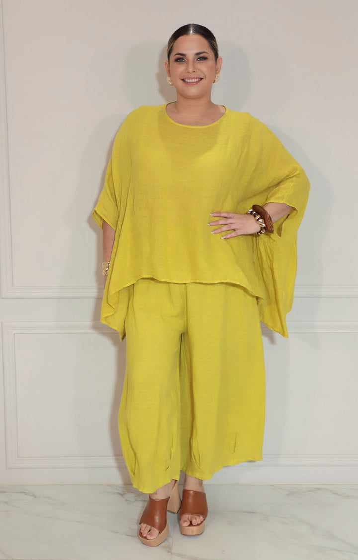 Conjunto de lino mostaza - CONJUNTO XL Boutiquemirel 