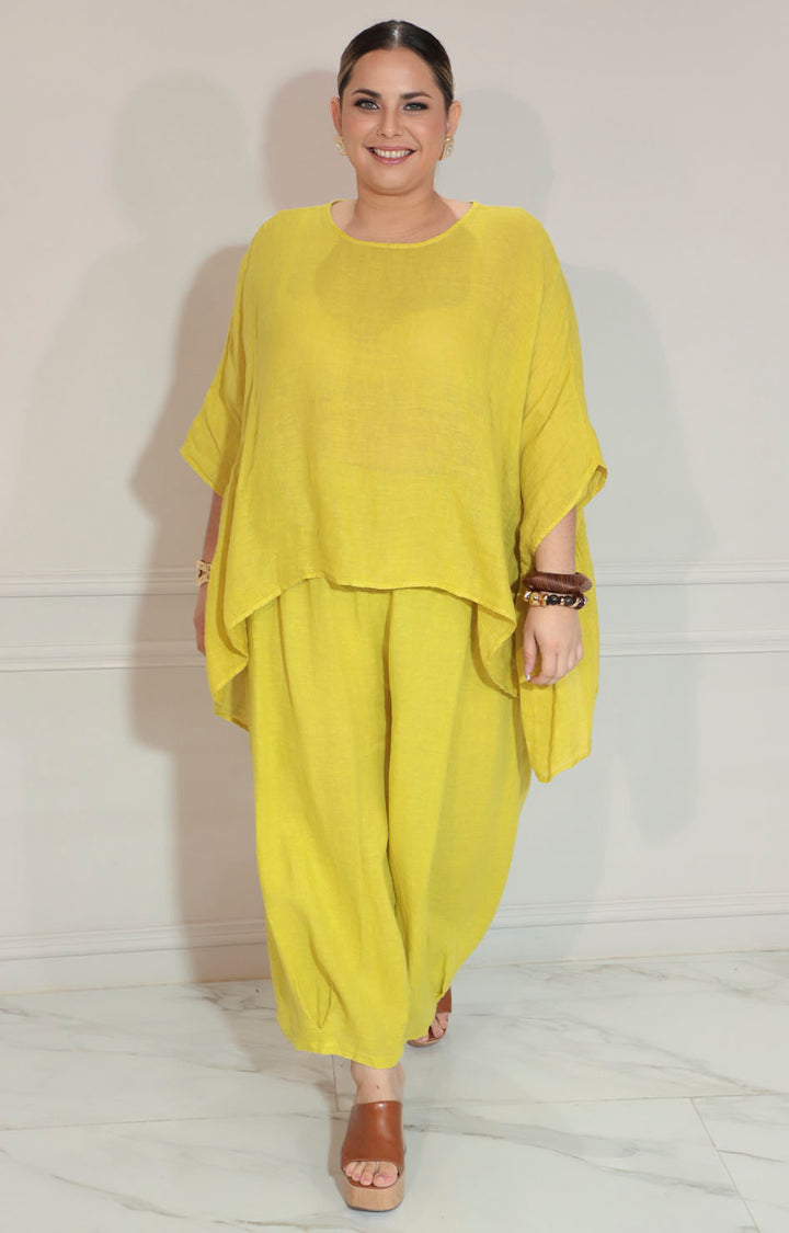 Conjunto de lino mostaza - CONJUNTO XL Boutiquemirel 