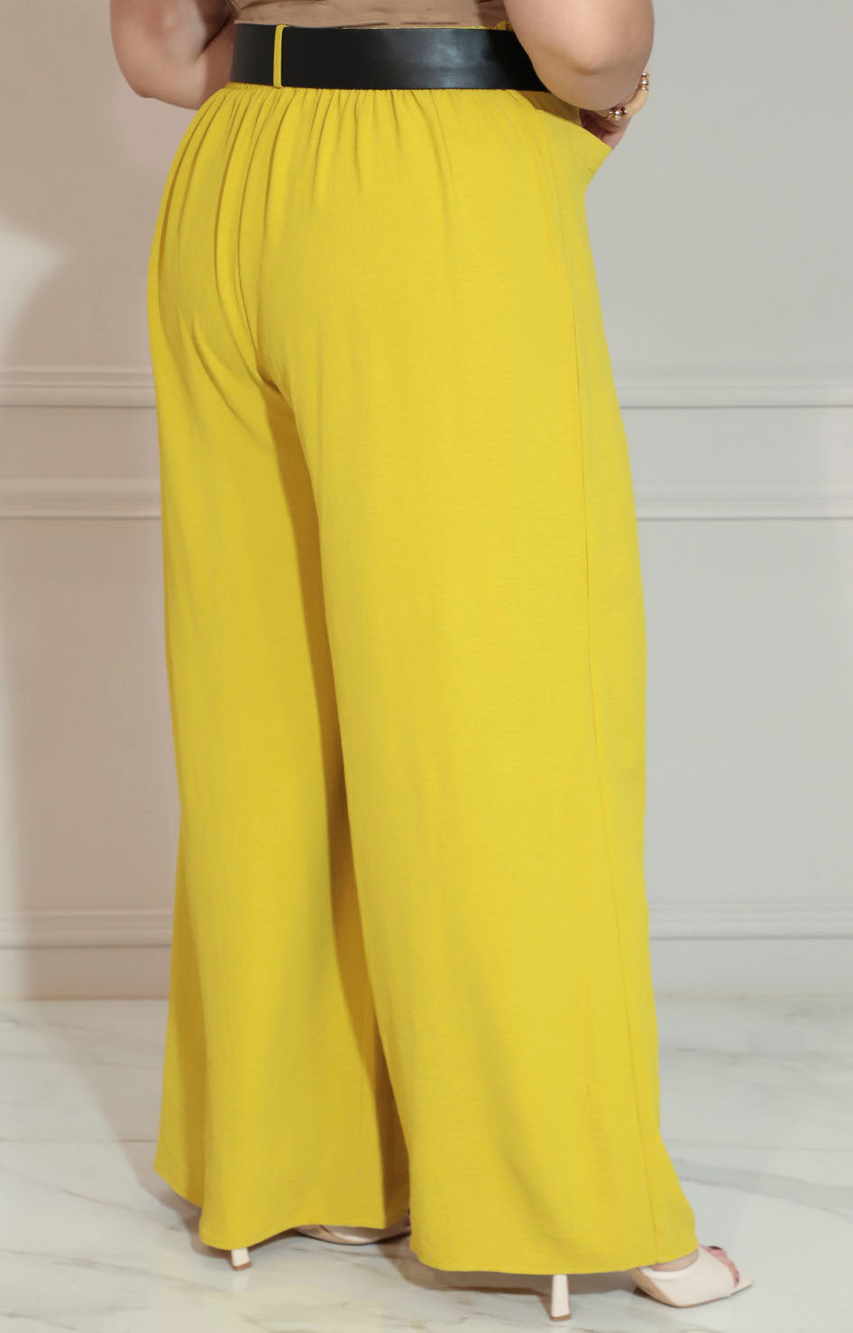 Pantalón mostaza con cinturón - PANTALON XL Boutiquemirel 