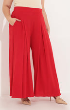 Pantalón rojo pierna ancha - PANTALON Boutiquemirel 