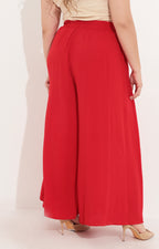 Pantalón rojo pierna ancha - PANTALON Boutiquemirel 