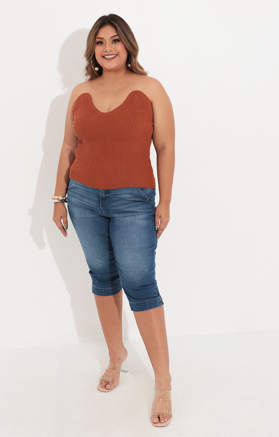 Blusa cafe straple - BLUSA Boutiquemirel 