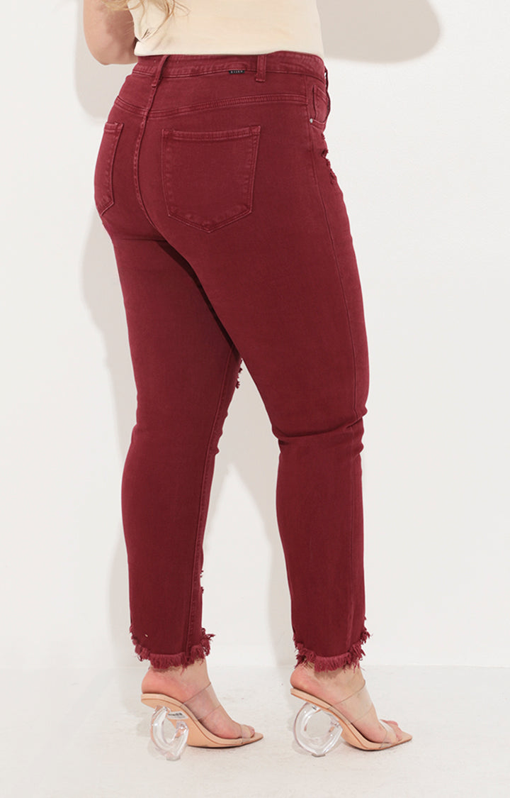 Pantalón denim vino - PANTALON Boutiquemirel 