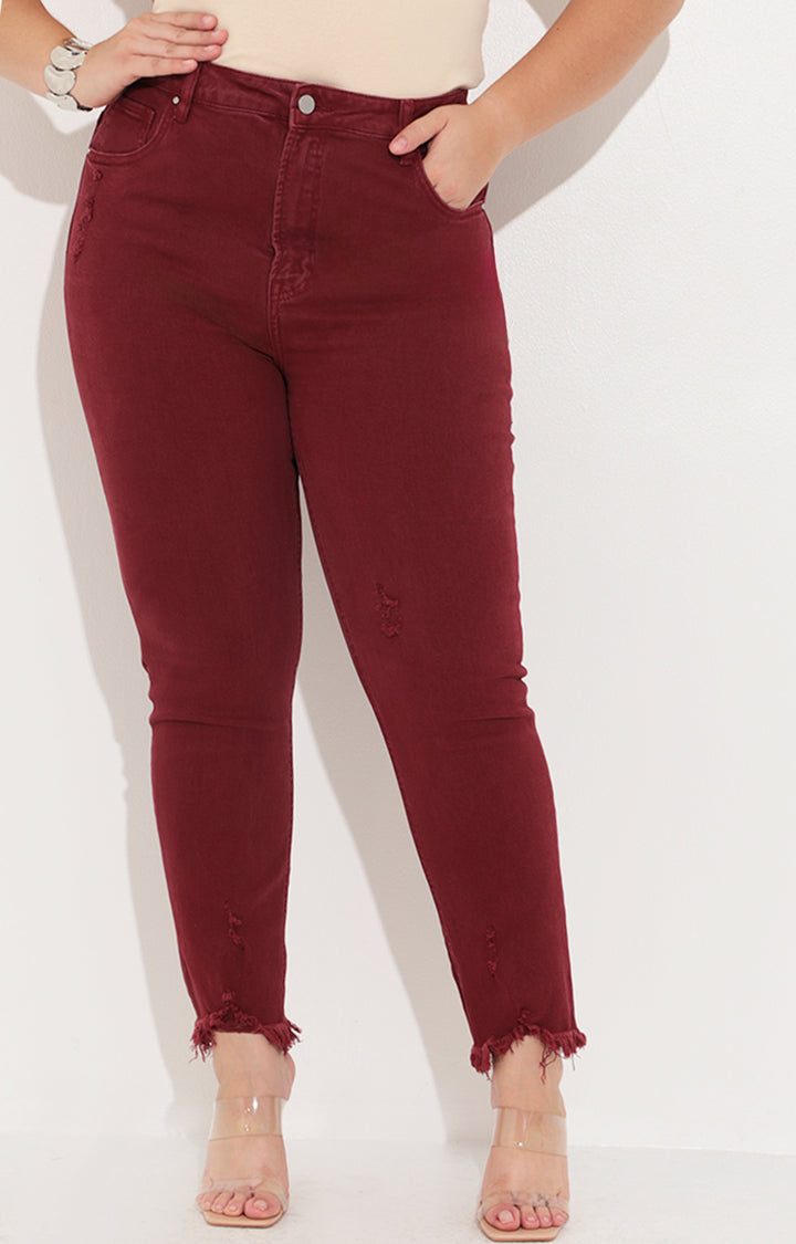 Pantalón denim vino - PANTALON Boutiquemirel 