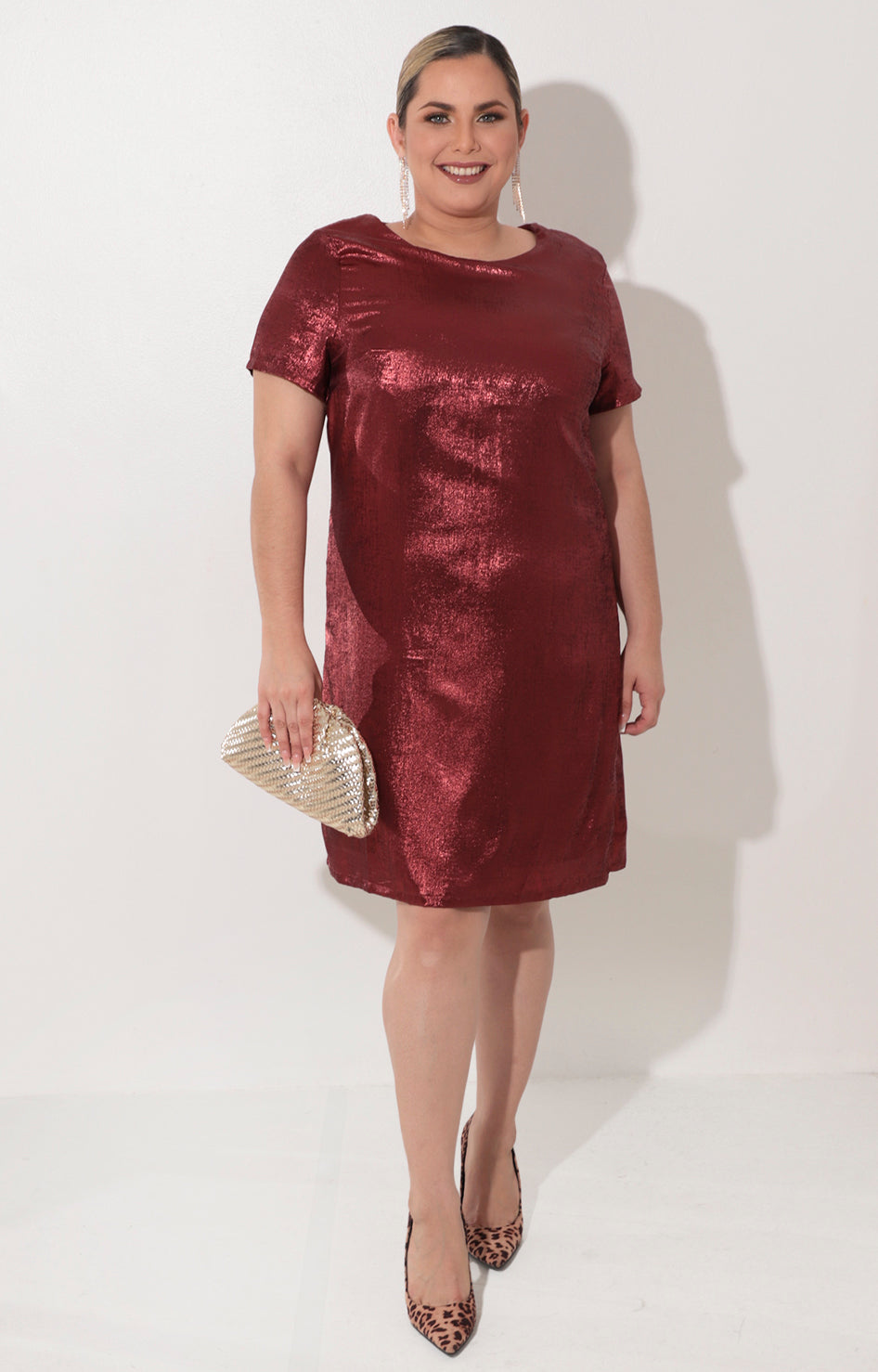Vestido vino metálico - VESTIDO Boutiquemirel 
