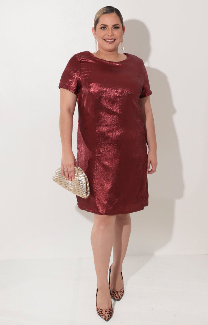 Vestido vino metálico - VESTIDO Boutiquemirel 