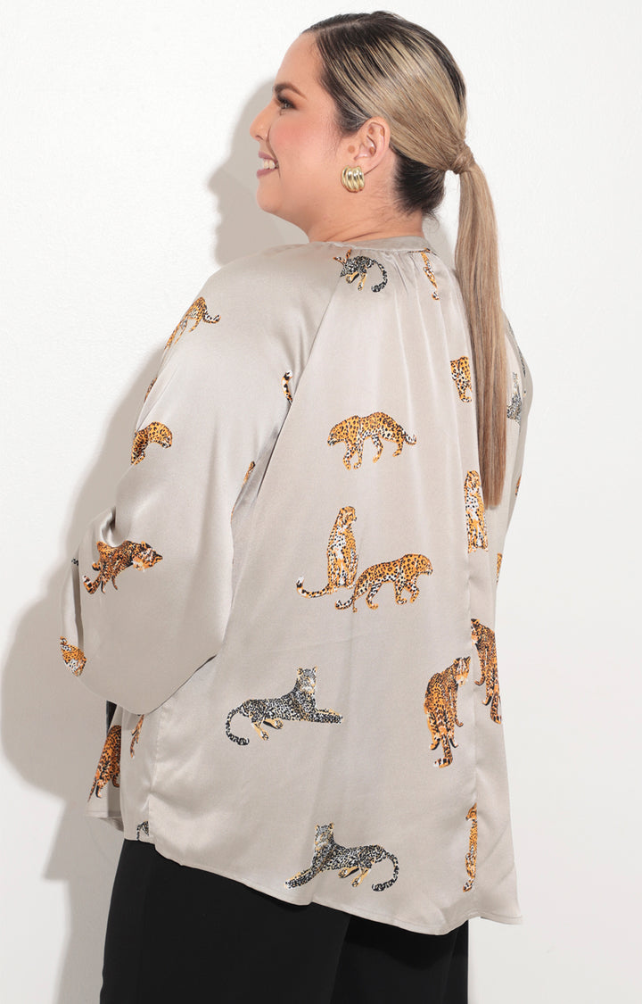 Blusa plata estampada - BLUSA Boutiquemirel 