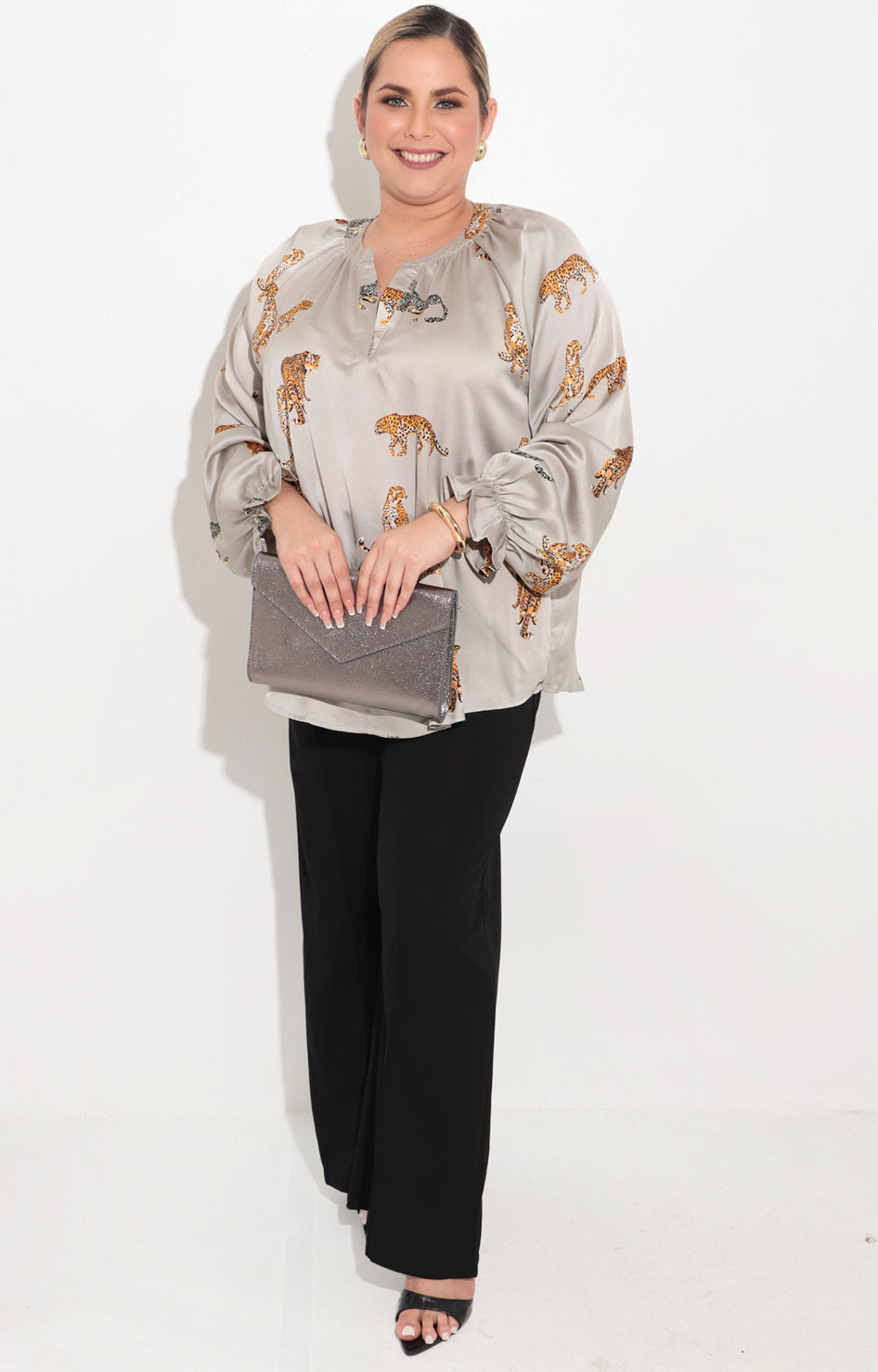 Blusa plata estampada - BLUSA Boutiquemirel 