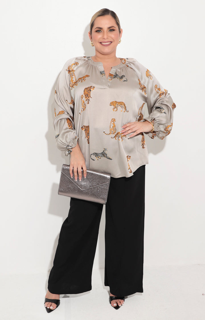 Blusa plata estampada - BLUSA Boutiquemirel 