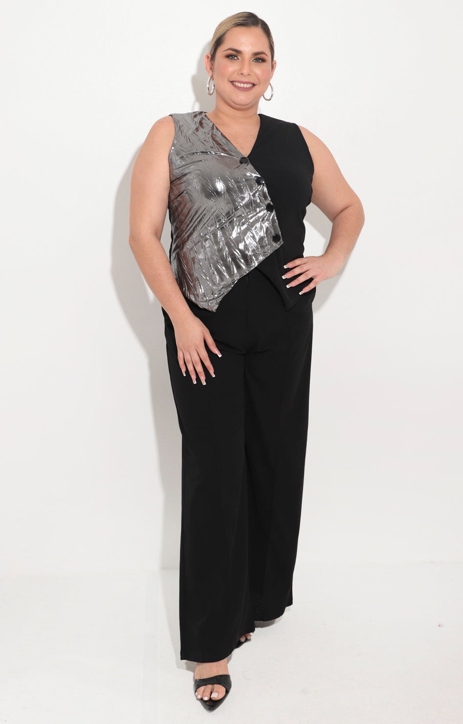 Blusa negro con plata - BLUSA Boutiquemirel 