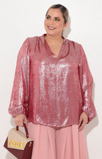 Blusa rosa metálica - BLUSA Boutiquemirel 