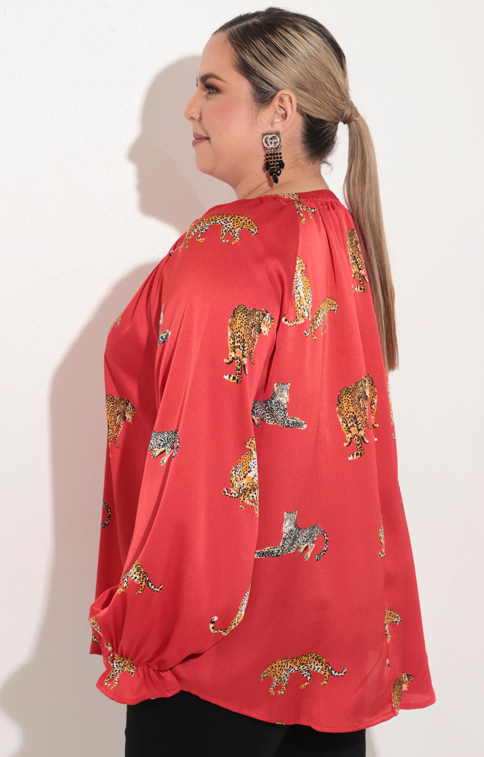Blusa roja estampada - BLUSA Boutiquemirel 