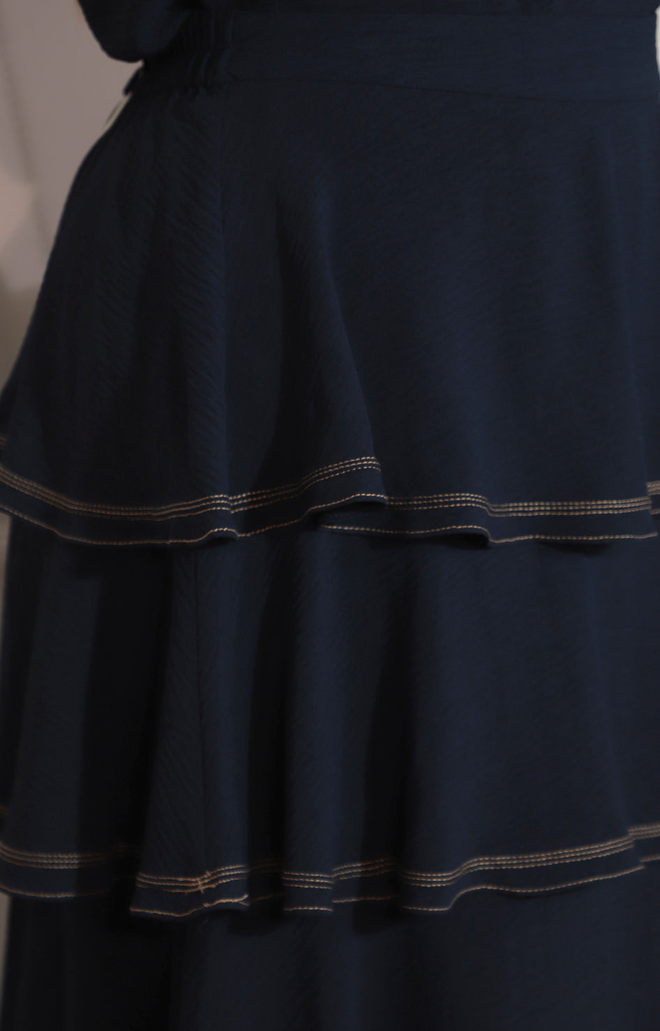 Falda azul larga con volantes - FALDA XL Boutiquemirel 