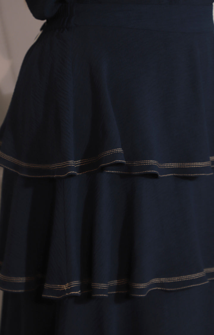 Falda azul larga con volantes - FALDA XL Boutiquemirel 