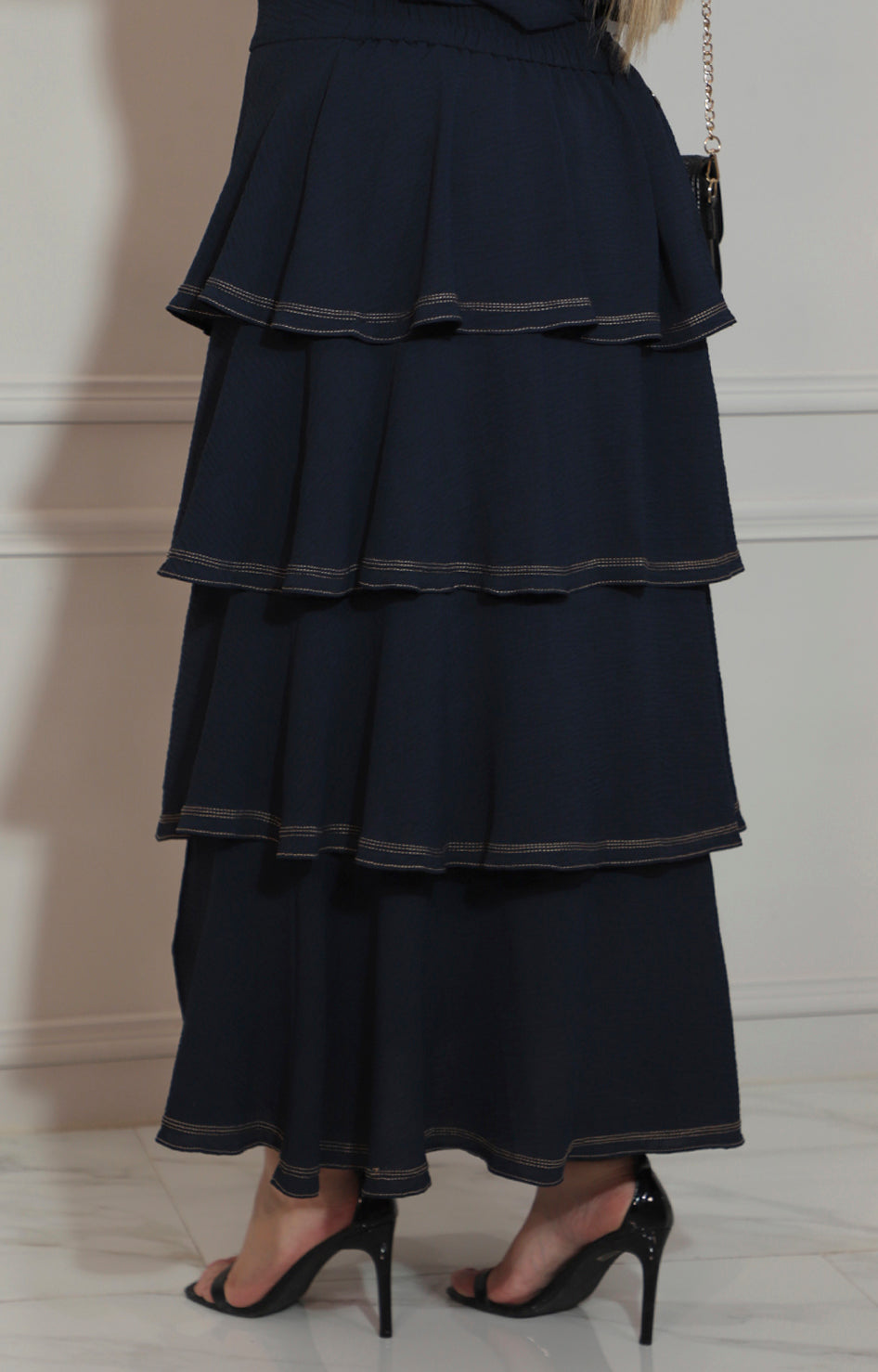 Falda azul larga con volantes - FALDA XL Boutiquemirel 