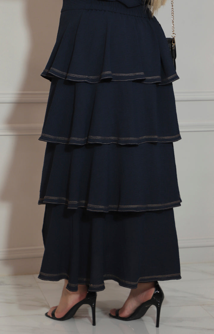 Falda azul larga con volantes - FALDA XL Boutiquemirel 