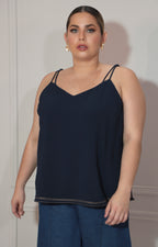Blusa azul de tirantes ajustables - BLUSA XL Boutiquemirel 