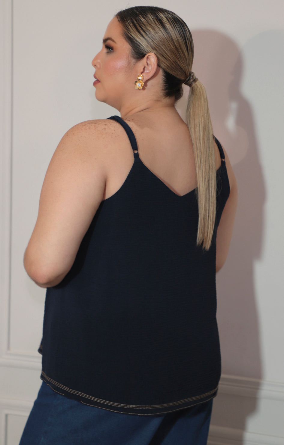 Blusa azul de tirantes ajustables - BLUSA XL Boutiquemirel 