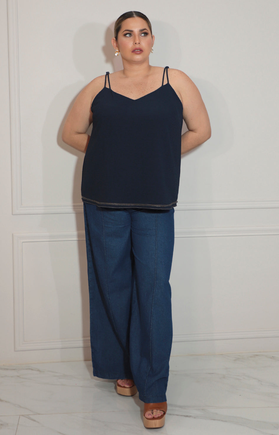 Blusa azul de tirantes ajustables - BLUSA XL Boutiquemirel 