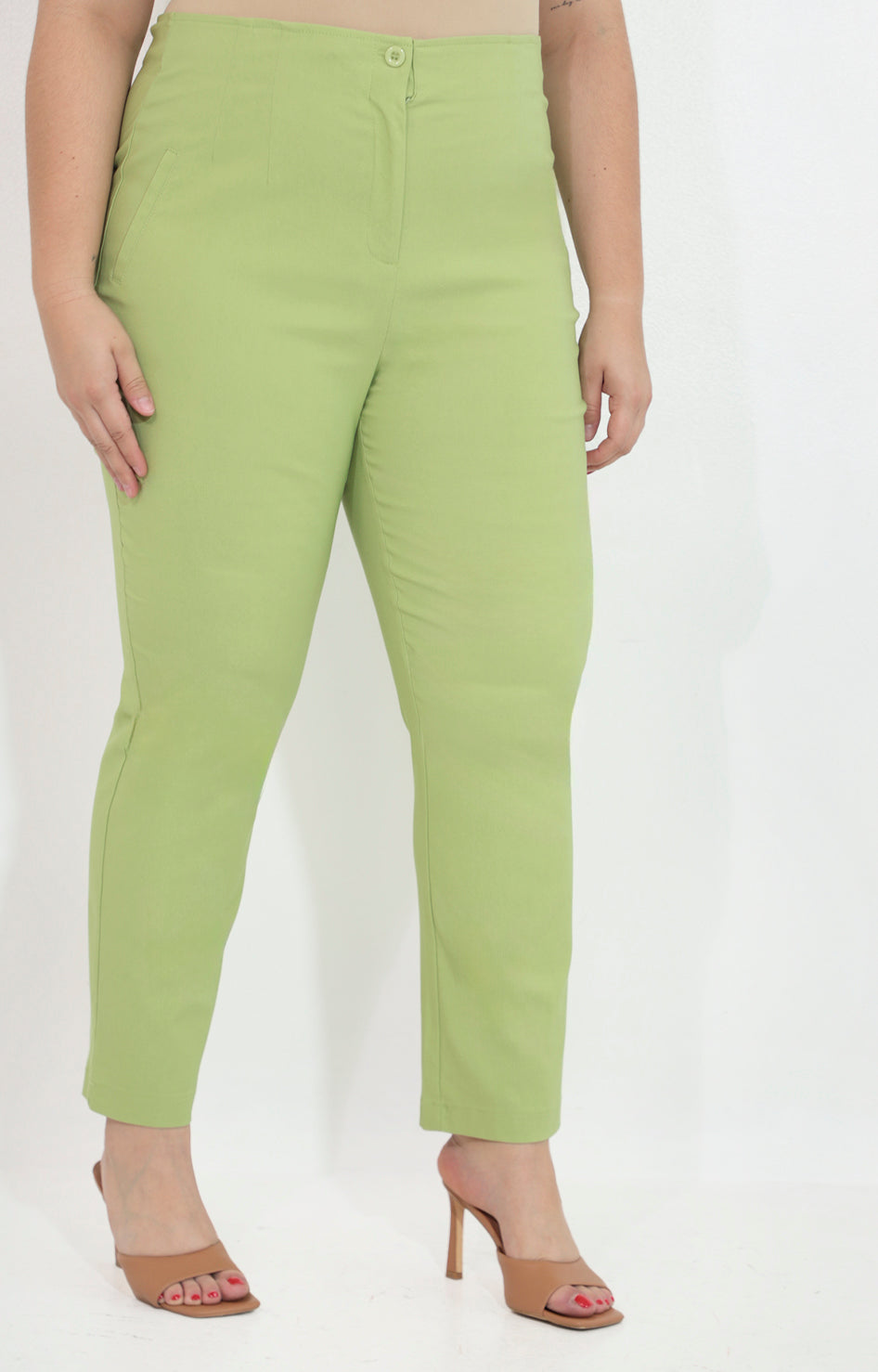 Pantalon verde liso - PANTALON Boutiquemirel 