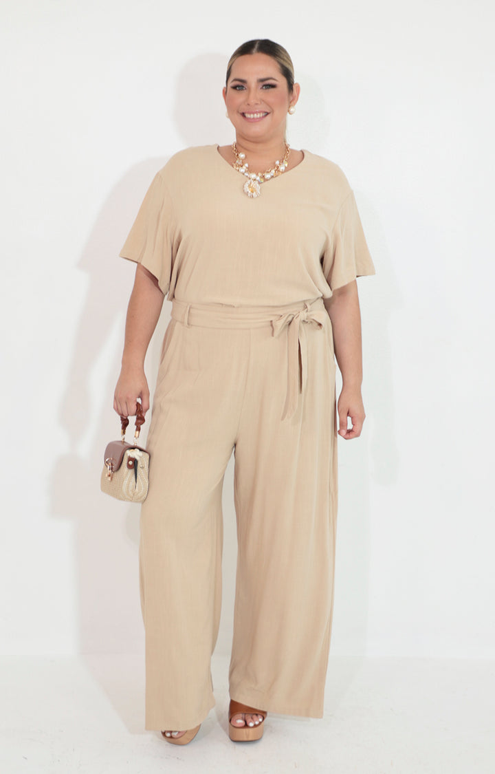 Conjunto beige con lazo - CONJUNTO Boutiquemirel 