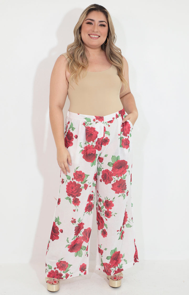 Pantalon estampado de flores - PANTALON Boutiquemirel 