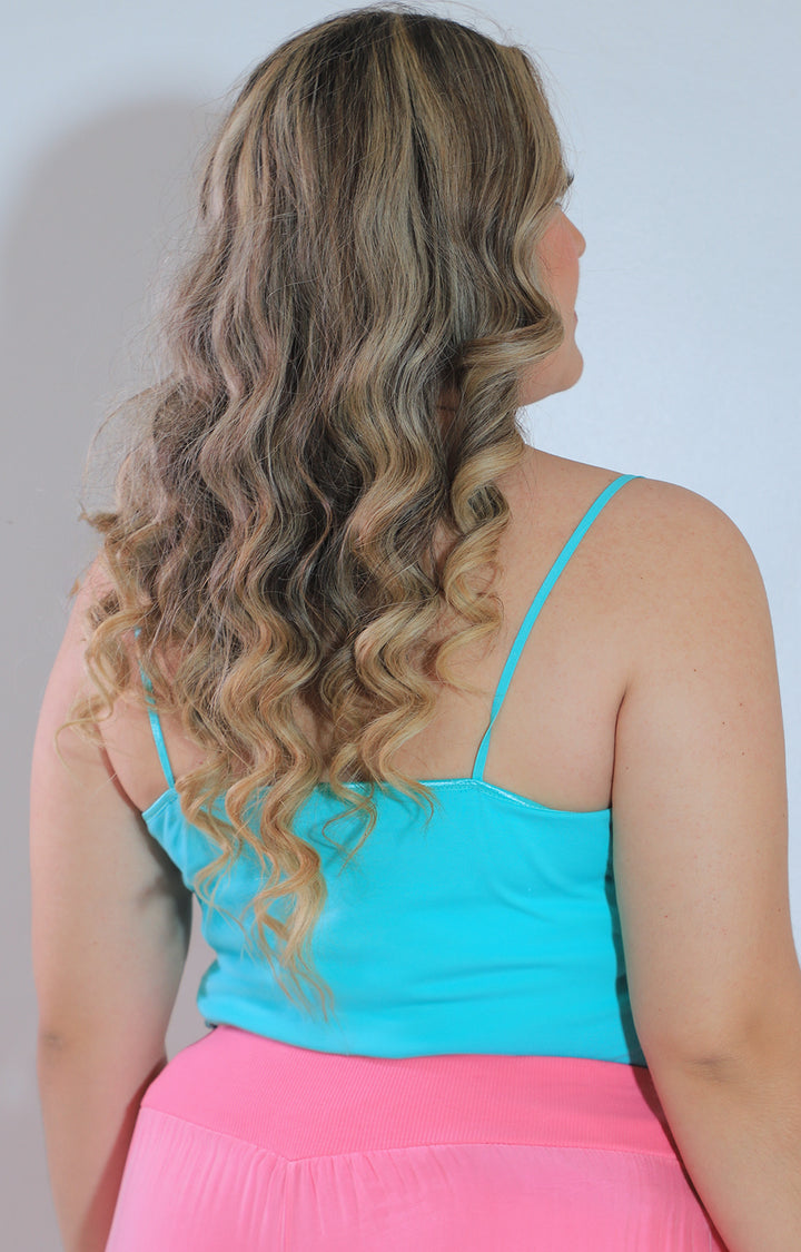 Blusa azul basica de tirantes - BLUSA Boutiquemirel 