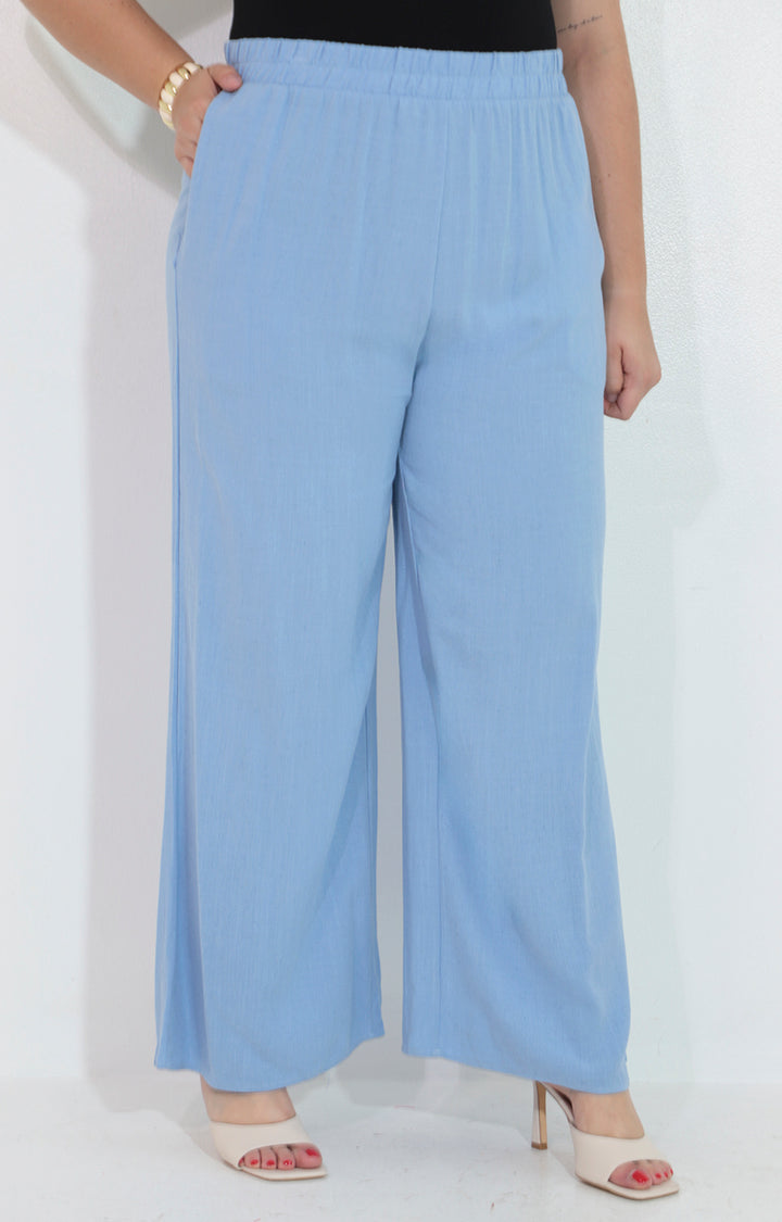 Pantalon azul con elastico y lazo - PANTALON Boutiquemirel 