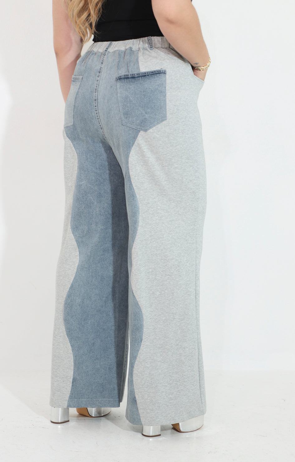 Pantalon de mezclilla amplio con brillos - PANTALON Boutiquemirel 