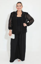 Conjunto negro de guipiur manga larga - CONJUNTO Boutiquemirel 