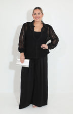 Conjunto negro de guipiur manga larga - CONJUNTO Boutiquemirel 