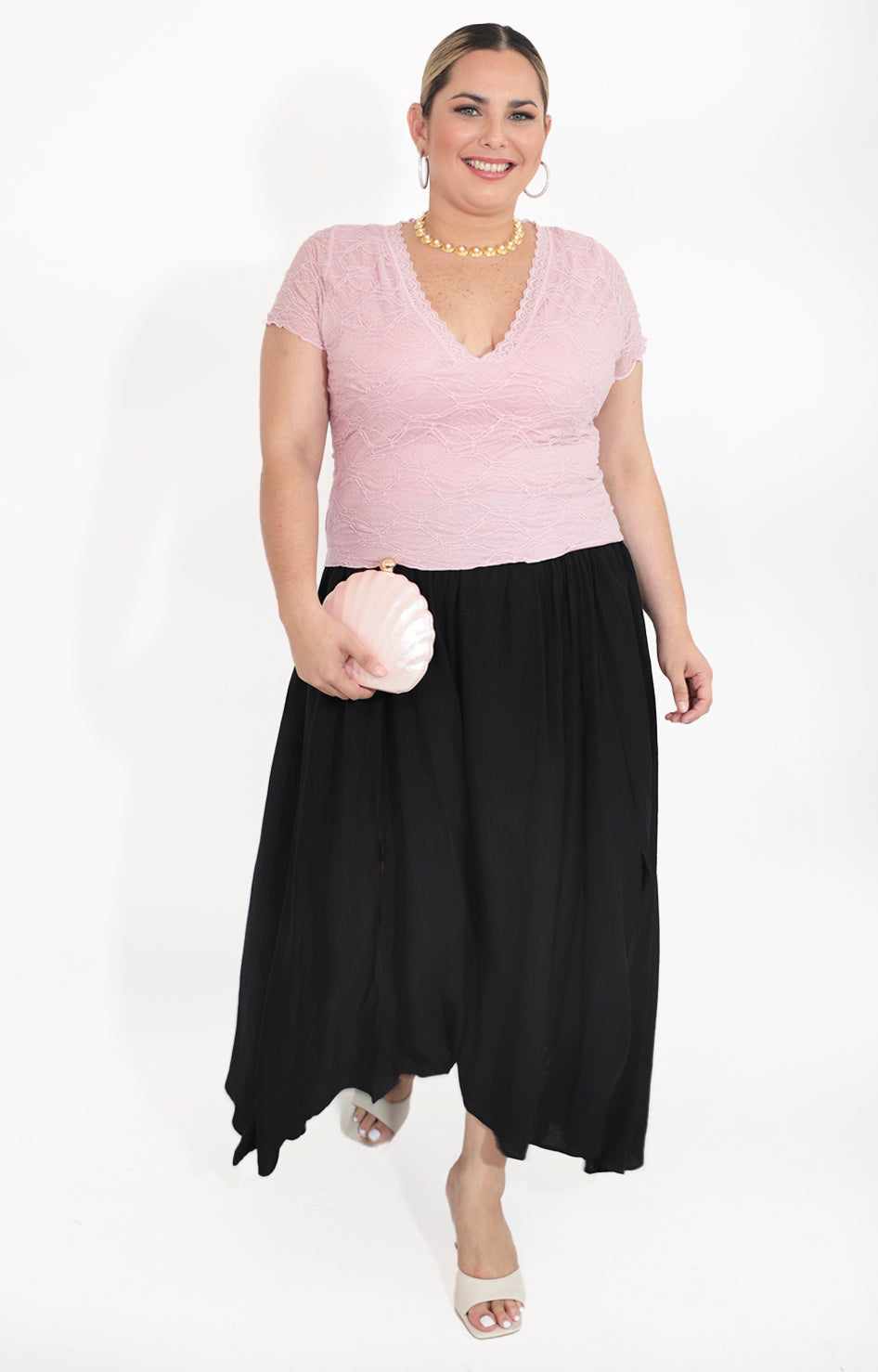 Blusa rosa de encaje - BLUSA Boutiquemirel 