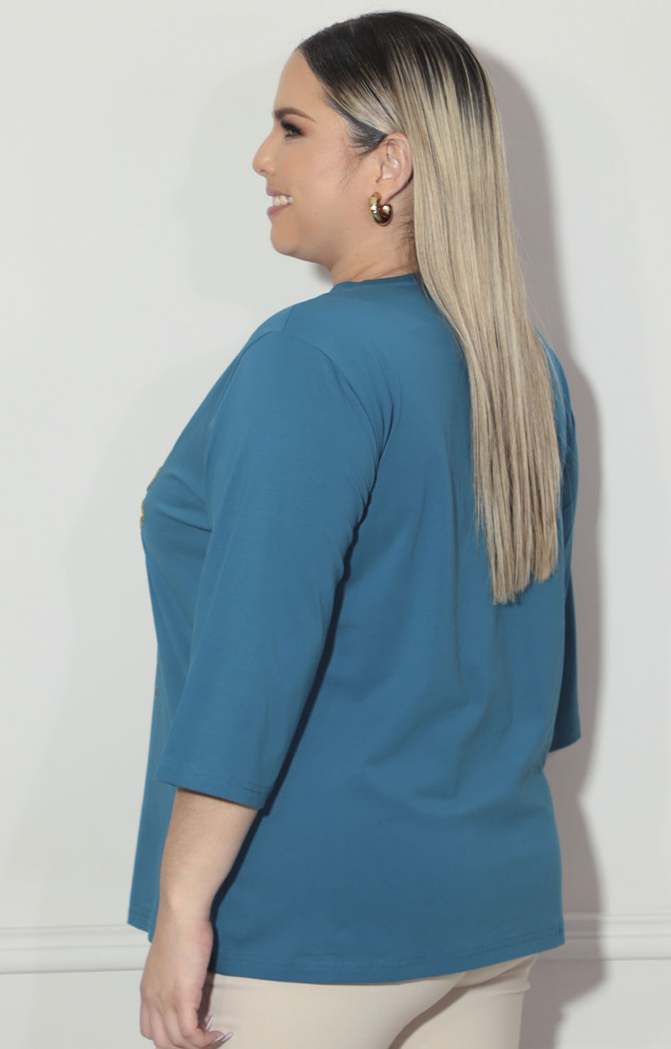 Blusa azul con lentejuela - BLUSA XL Boutiquemirel 