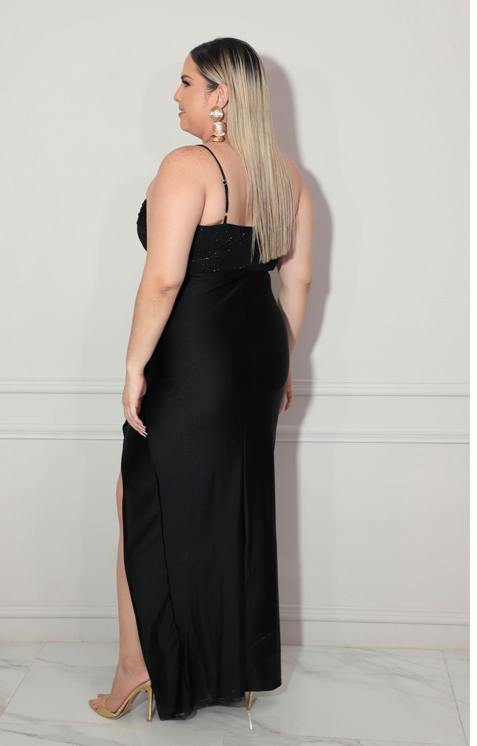 Vestido negro con brillos - VESTIDO Boutiquemirel 