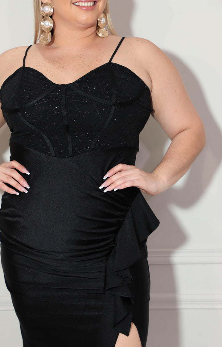 Vestido negro con brillos - VESTIDO Boutiquemirel 