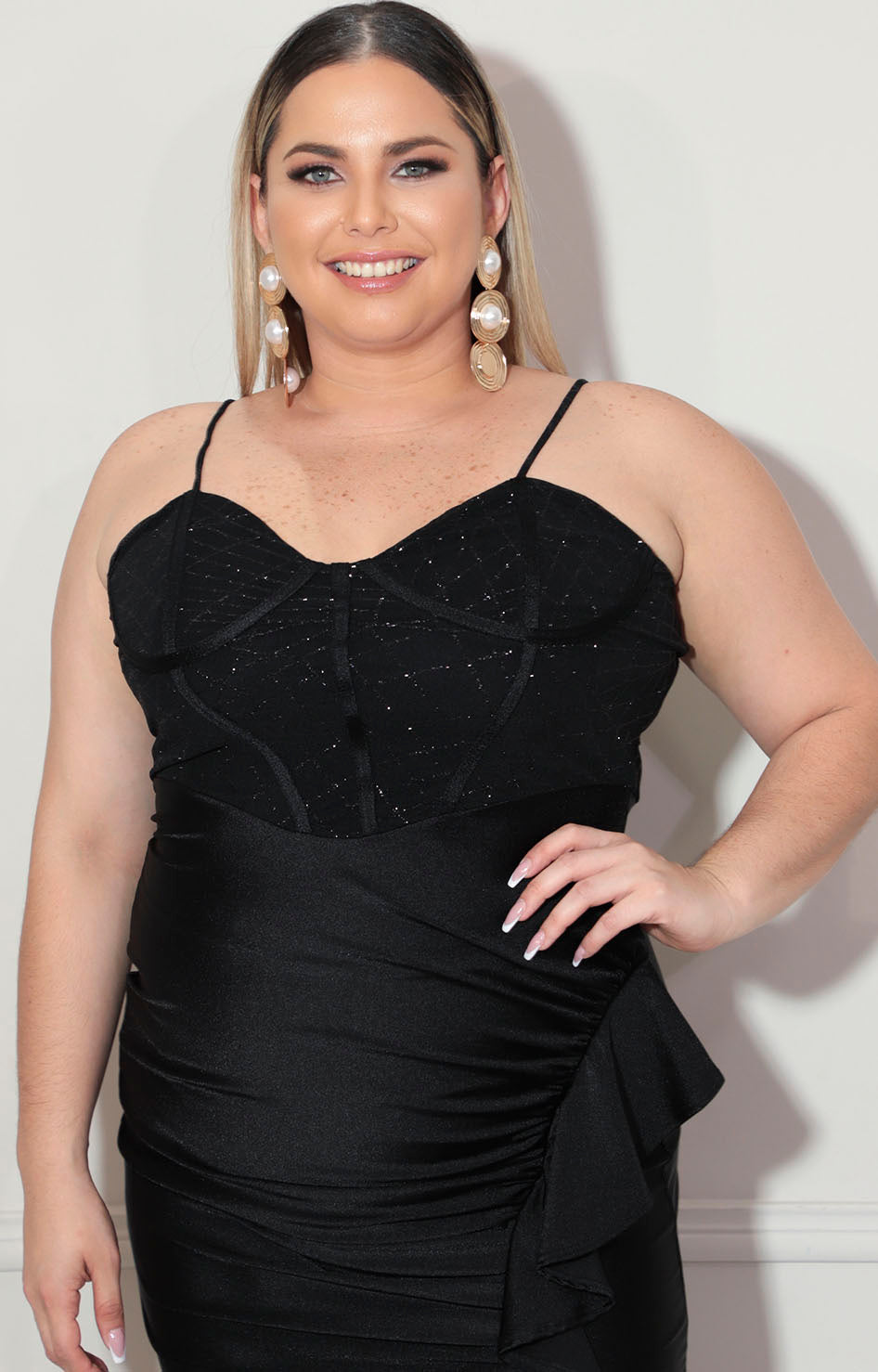 Vestido negro con brillos - VESTIDO Boutiquemirel 