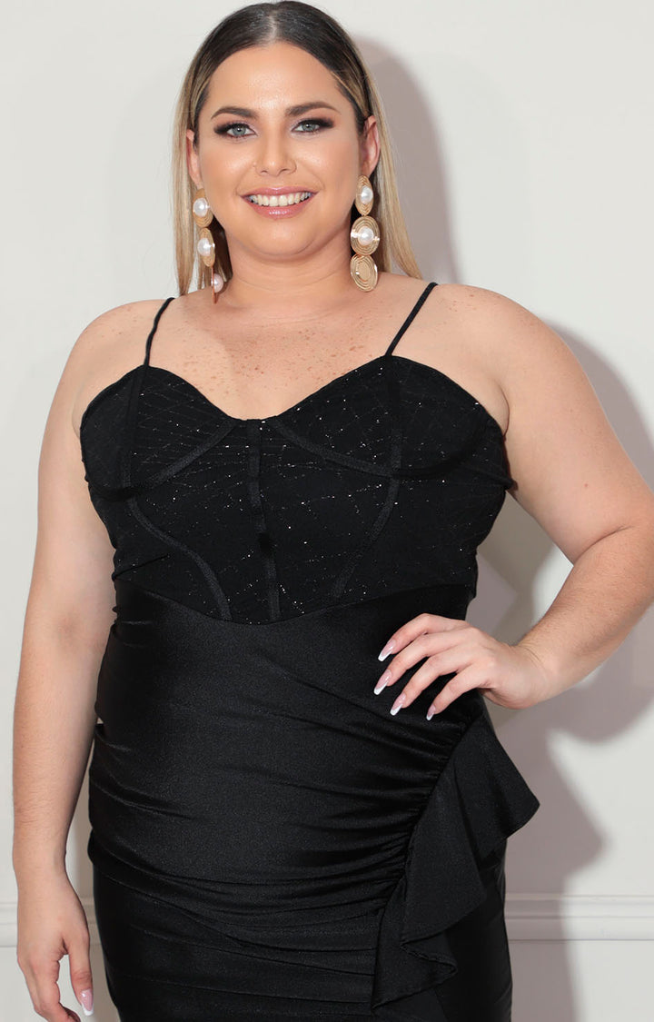 Vestido negro con brillos - VESTIDO Boutiquemirel 