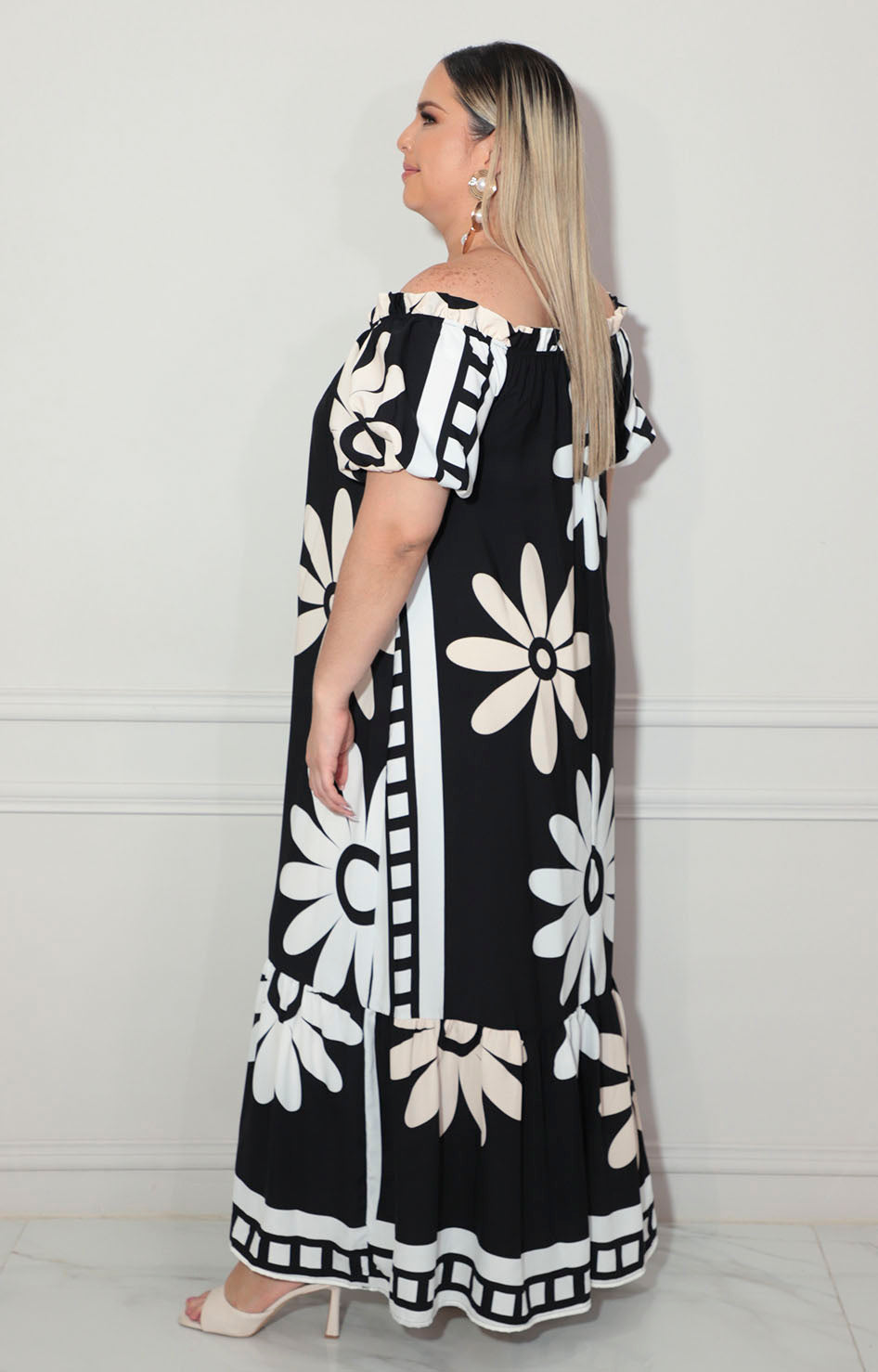 Vestido negro estampado - VESTIDO XL Boutiquemirel 