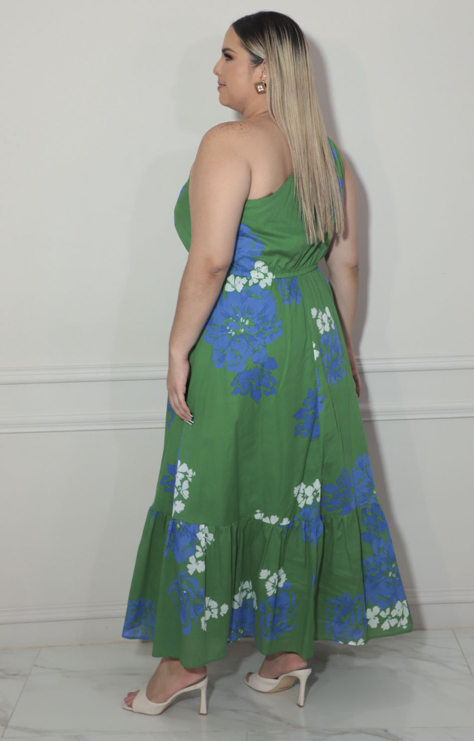 Vestido verde con flores - VESTIDO XL Boutiquemirel 