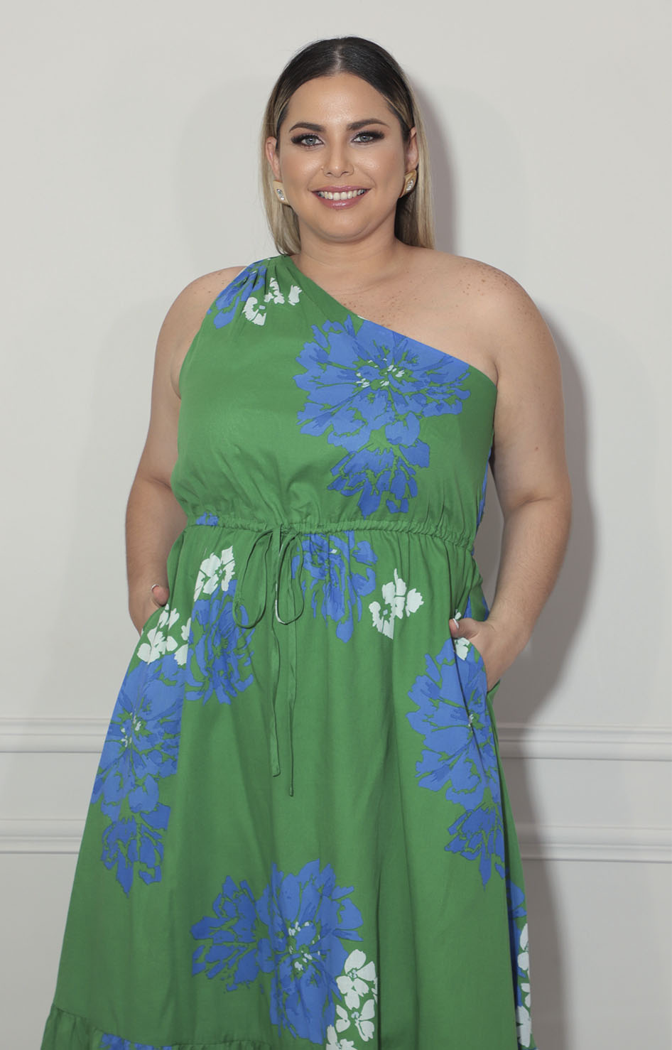 Vestido verde con flores - VESTIDO XL Boutiquemirel 