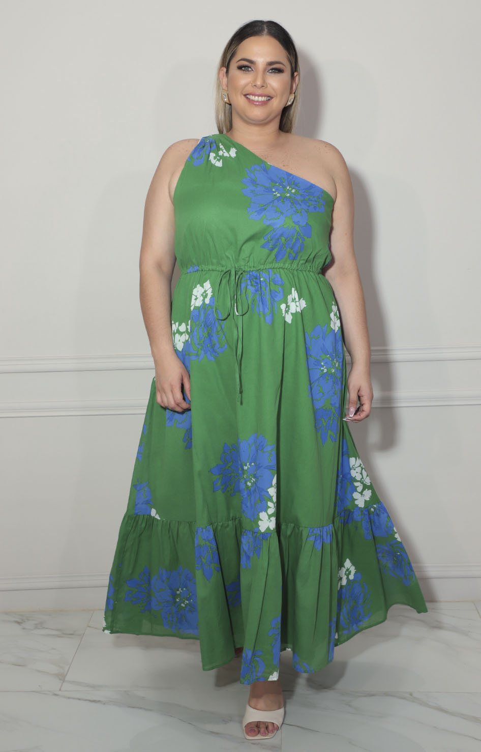 Vestido verde con flores - VESTIDO XL Boutiquemirel 