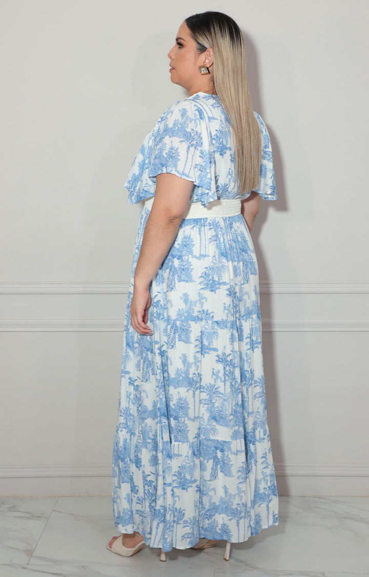 Vestido blanco estampado - VESTIDO XL Boutiquemirel 