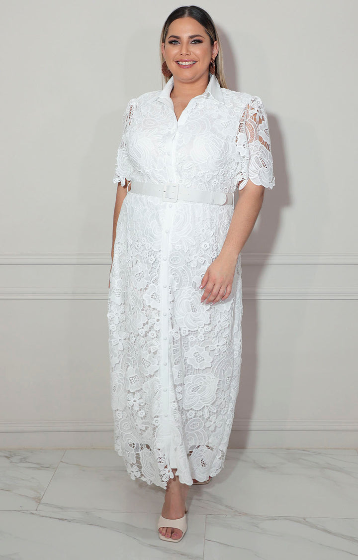 Vestido blanco de encaje - VESTIDO XL Boutiquemirel 